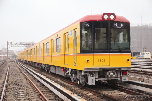 銀座線の1000系。2013年に地下鉄車両としては初めて鉄道友の会のブルーリボン賞を受賞した