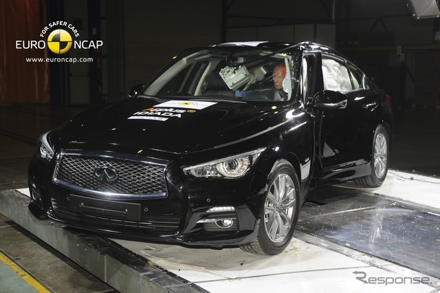 ユーロNCAPのインフィニティQ50（新型日産 スカイライン）の衝突テスト