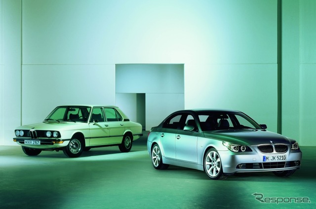 初代BMW 5シリーズ(E12型)と5代目BMW 5シリーズ(E60型)