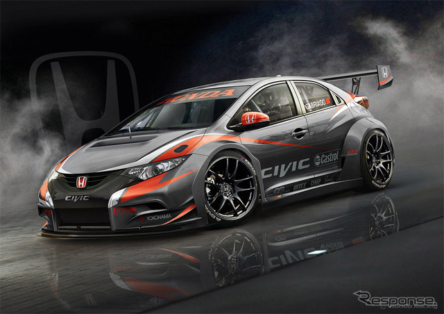 現在開発中の2014年型マシン「Honda Civic WTCC」