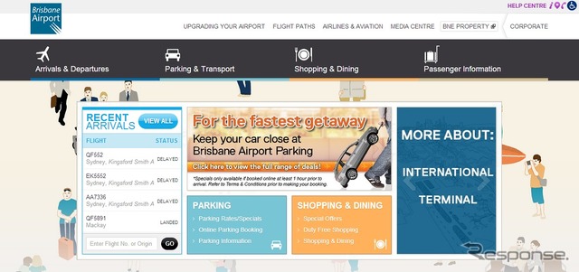ブリスベン空港webサイト