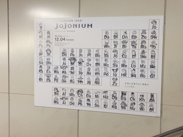 ジョジョの奇妙な冒険完全版「JoJonium」が渋谷駅をジャック中ッ!