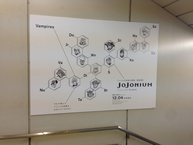 ジョジョの奇妙な冒険完全版「JoJonium」が渋谷駅をジャック中ッ！