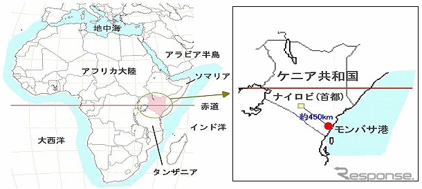 豊田通商と三井造船、ケニア・モンバサ港の港湾クレーン6基の供給・据付を受注
