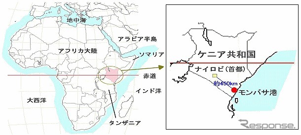 豊田通商と三井造船、ケニア・モンバサ港の港湾クレーン6基の供給・据付を受注