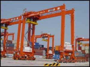 Hybrid Rubber Tyred Gantry  Crane