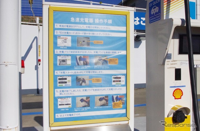 洗車チケットを組み合わせたEV向け充電サービス(昭和シェル石油・湘南藤沢サービスステーション)