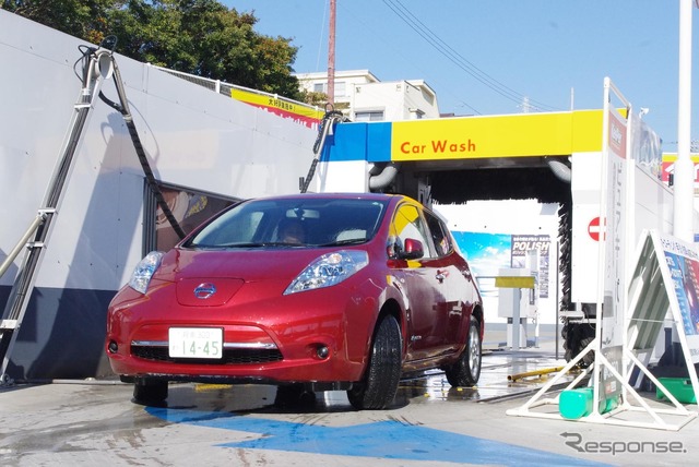 洗車チケットを組み合わせたEV向け充電サービス(昭和シェル石油・湘南藤沢サービスステーション)