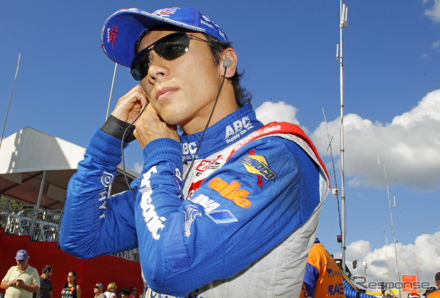 2013年シーズンの佐藤琢磨は一時、チャンピオンシップ首位にも立った。写真:Honda