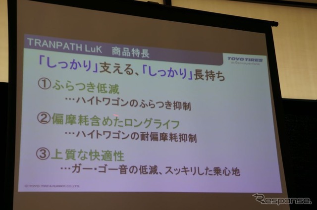 【トーヨー トランパス 発表】軽自動車のふらつきを抑える