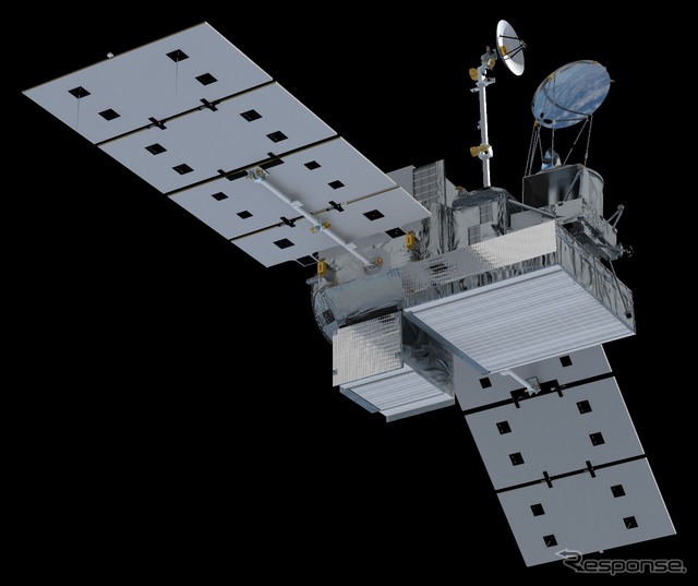 GPM主衛星　軌道上外観図（出典：JAXA）