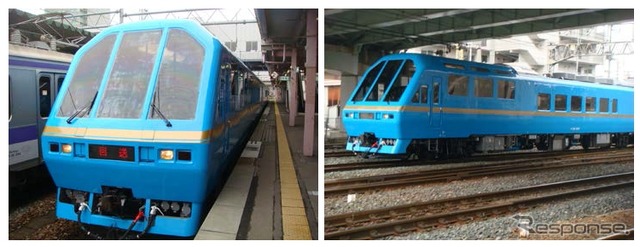 青をベースにした塗装に変更された「Kenji」。12月28日から運転を開始する臨時快速『ふるさと宮古』などで使われる。