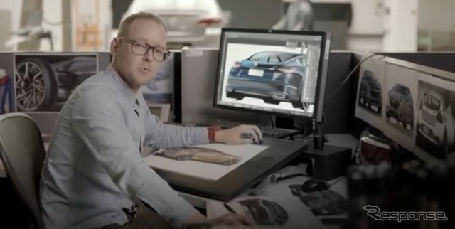 ホールデンが予告している謎の新型車のスケッチ