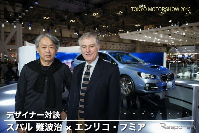 スバル チーフ エグゼクティグ デザイナー 難波治氏(左)とエンリコ・フミア氏(右)