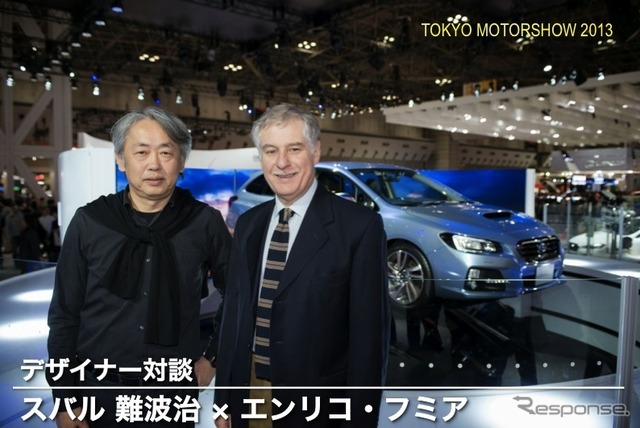 スバル チーフ エグゼクティグ デザイナー 難波治氏（左）とエンリコ・フミア氏（右）