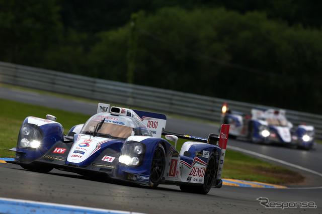 6月のルマン24時間レース以来の2カー体制でWEC富士戦に参戦するTOYOTA TS030 HYBRID。写真:TOYOTA(ルマンにて)