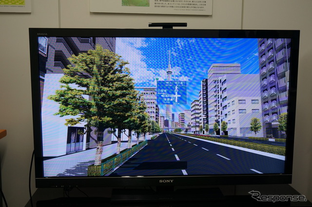 3Dデジタル地図『Walk eye Map』。調査データをモデリングし信号・ガードレールなど道路付構造物をふくめ街をリアルに表現する