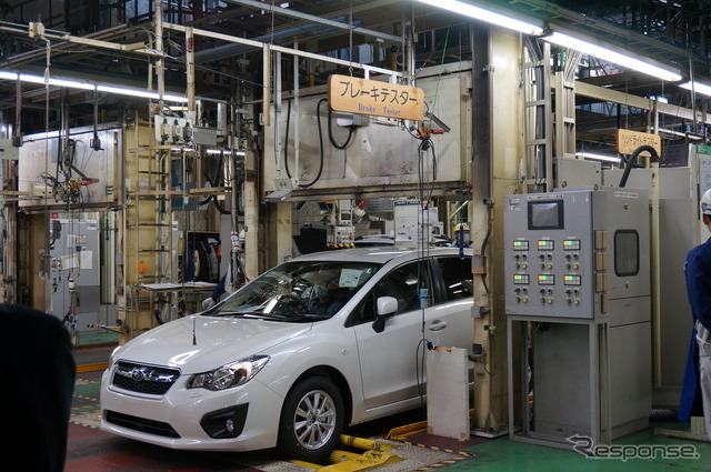スバル群馬製作所 矢島工場 第二製造部 第五トリム課。最終検査工程。