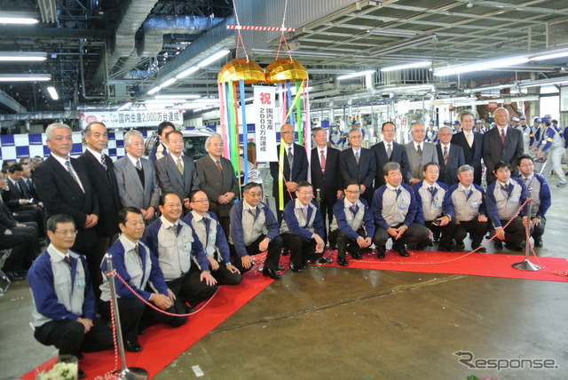 スバル車国内累計生産2000万台達成記念式典