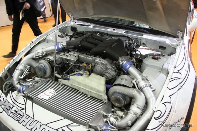 R35のエンジンに換装されたシルビア
