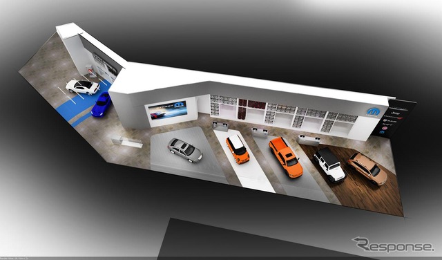 クライスラーグループの純正用品「MOPAR 」ブースのイメージスケッチ
