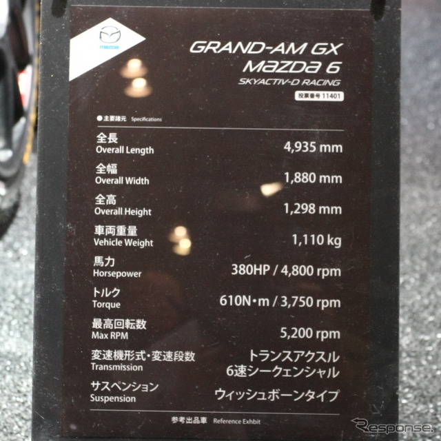グランダムGX マツダ 6 SKYACTIV-D レーシング(東京オートサロン14)