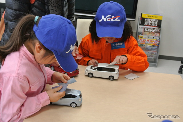 子供たちが塗装体験で夢のくるまをデザイン…ネッツトヨタノヴェルとやま