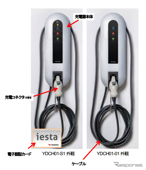 矢崎エナジーシステム・AC 普通充電器イエスタ