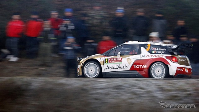 シェイクダウンでオジエに続く2位となったクリス・ミーク（シトロエンDS3 WRC）