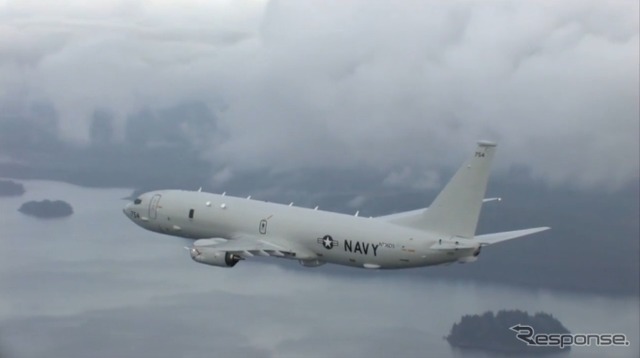 ボーイングP-8Aポセイドンを日本に派遣(動画キャプチャ)