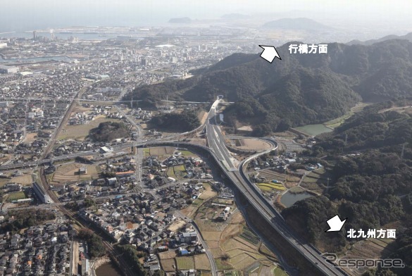 苅田北九州空港インターチェンジ付近