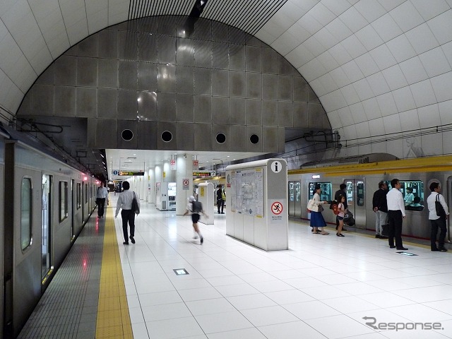 みなとみらい線の元町・中華街駅。2月1日に開業10周年を迎える。