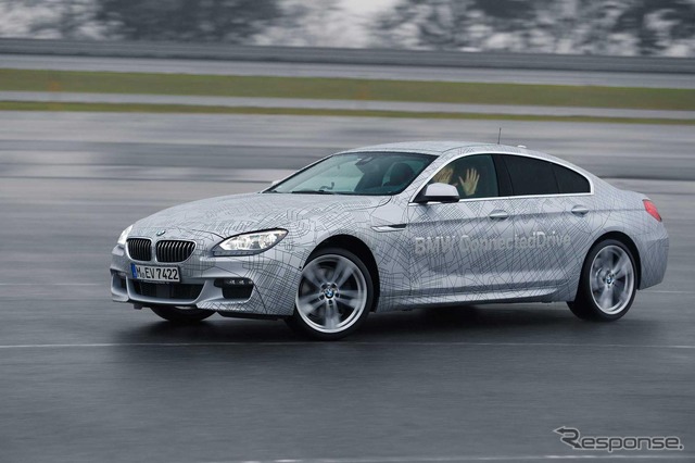 CES14で公開されたBMWの自動運転技術搭載車(6シリーズグランクーペ)