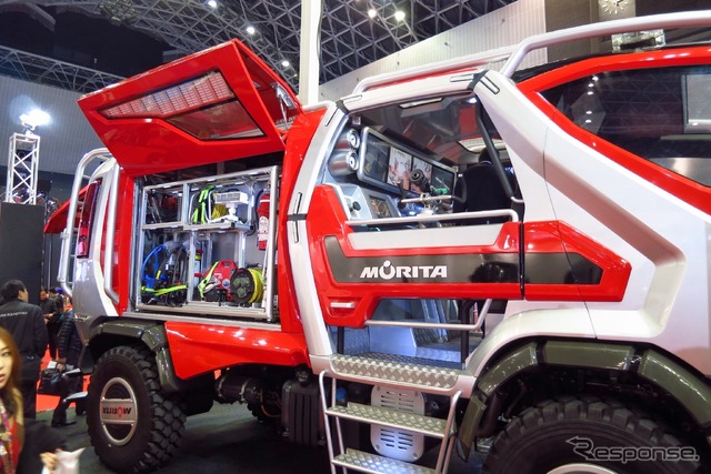 モリタの林野火災用消防車コンセプトカー『Wildfire TRUCK』（福岡モーターショー14）