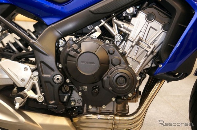 ホンダは、CBR650F、CB650Fに搭載予定の新エンジンを発表