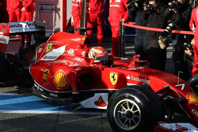 ヘレスでF14 Tのテストを行うキミ・ライコネン