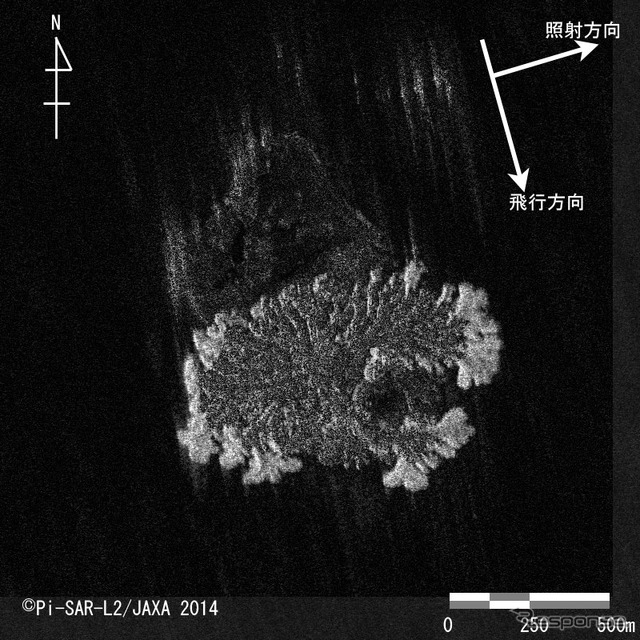 JAXA、小笠原諸島西之島付近の観測結果（出典：JAXA）