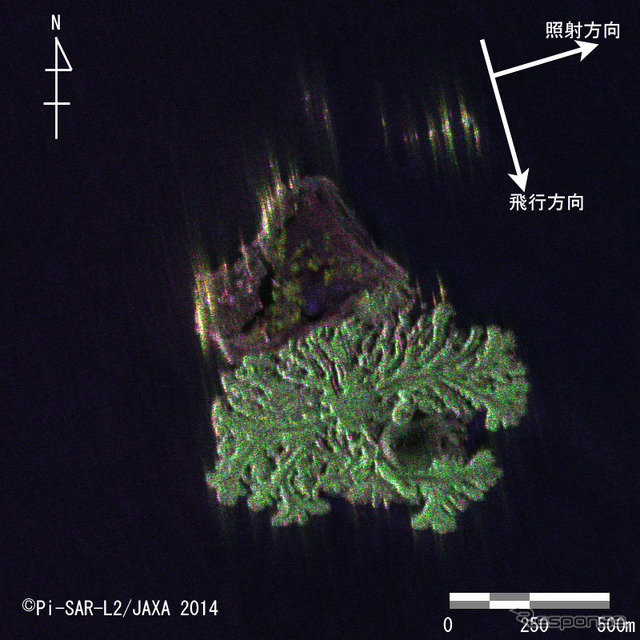 JAXA、小笠原諸島西之島付近の観測結果（出典：JAXA）