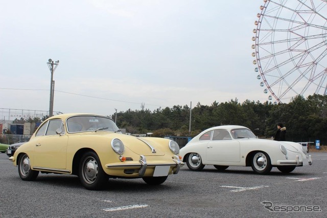 ポルシェ・356C(左)と1900スーパー(右)