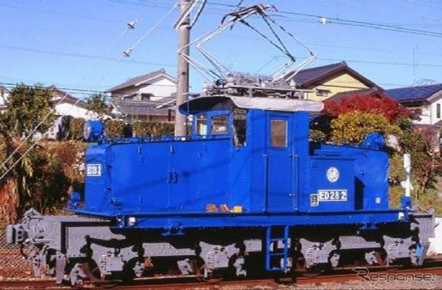 今年で製造から89年目を迎えた遠州鉄道のED282。3月1日にパンタグラフを上昇した姿で撮影できる撮影会が行われる。