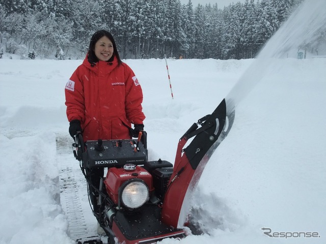 小型除雪機でも威力十分