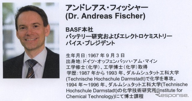 BASF本社のアンドレアス・フィッシャー氏