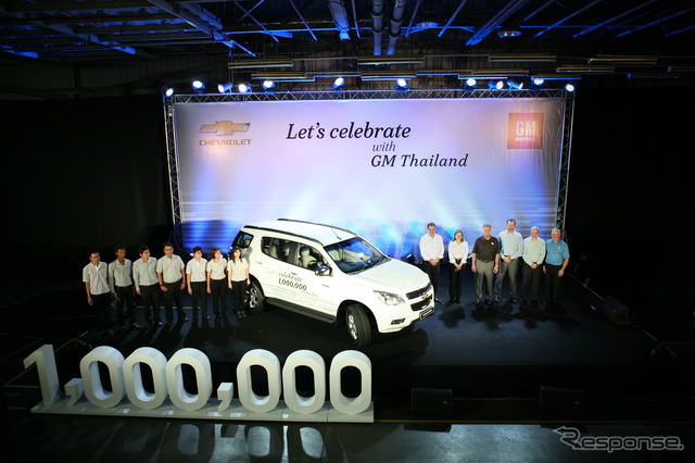 累計生産台数が100万台に到達したGMのタイ・ラヨーン組み立て工場