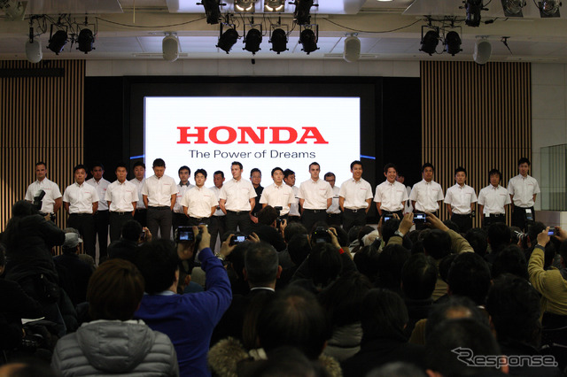 ホンダの2014年国内トップカテゴリー参戦選手たち。写真：Honda