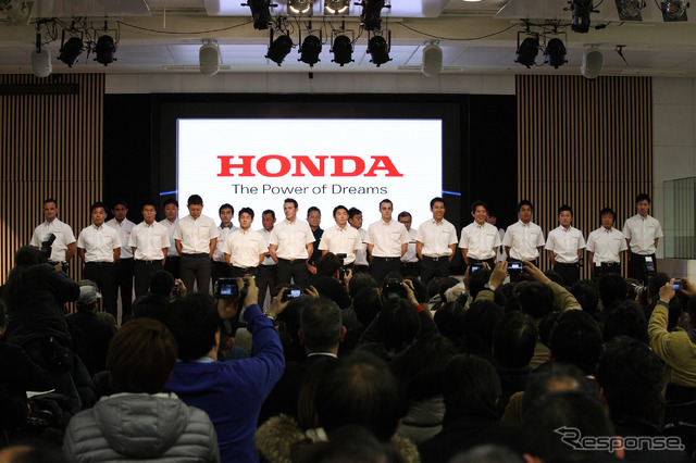 ホンダの2014年国内トップカテゴリー参戦選手たち。写真:Honda