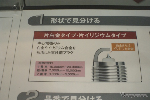 NGKブース　白金プラグの注意点