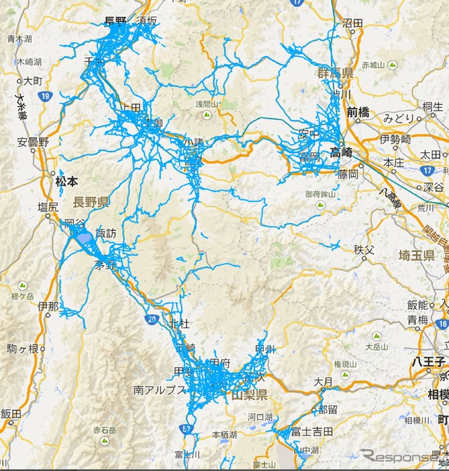 ホンダ、大雪の甲信地方の道路通行実績をスマホなどにも公開