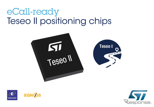 STマイクロエレクトロニクス、1チップ衛星測位用IC「Teseo II」