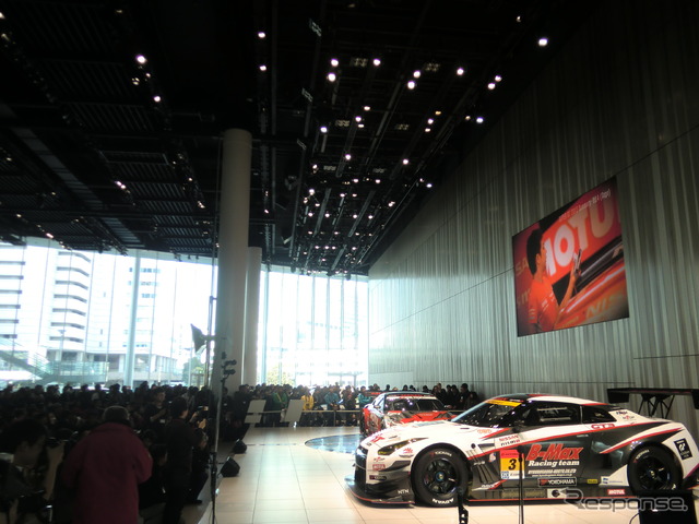 2月23日の日産モータースポーツ活動計画発表会(日産グローバル本社にて)。