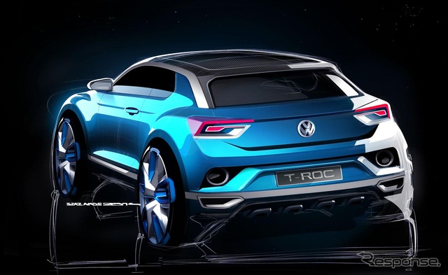 フォルクスワーゲン T-ROC のイメージスケッチ
